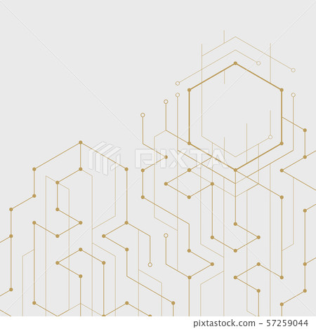 Abstract geometric lines. Connection and social network. Concept with lines and dots. Minimalistic Design. 57259044