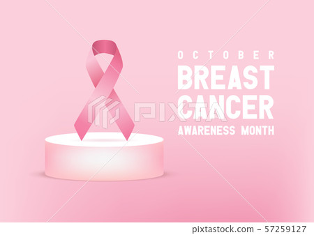 Breast Cancer Awareness Pink Ribbon. World Breast Cancer Day Banner. Breast Cancer Awareness Pink Ribbon. World Breast Cancer Day Banner. 57259127