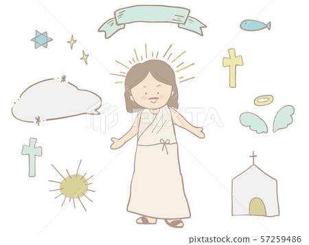 Jesus Christ material set 57259486