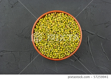Mung beans in bowl 57259941
