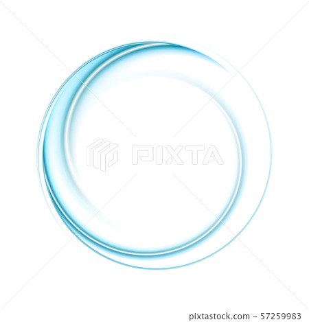 Bright blue smooth abstract circular logo 57259983