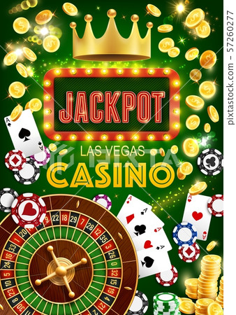 Gambling game, casino jackpot and fortune wheel 57260277