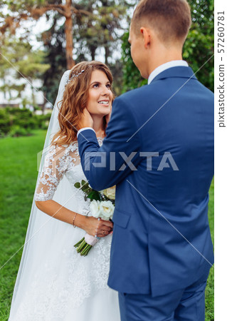 beautiful young wedding couple in nature, couple beautiful young wedding couple in nature, couple 57260781
