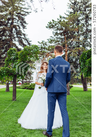 beautiful young wedding couple in nature, couple beautiful young wedding couple in nature, couple 57260783