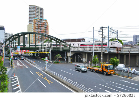 Intersection of Meiji Street and Joban Line in Arakawa-ku, Tokyo Intersection of Meiji Street and Joban Line in Arakawa-ku, Tokyo 57260825