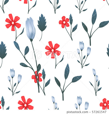 Seamless pattern Vector floral design with roses . Romantic background print Seamless pattern Vector floral design with roses . Romantic background print 57261547