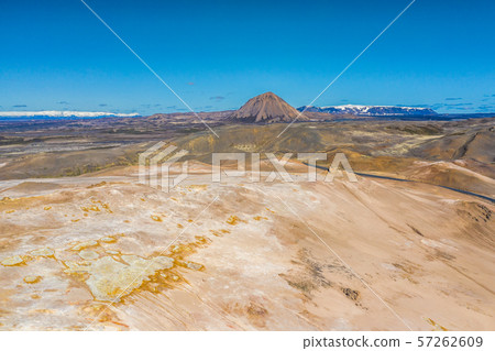 Iceland geothermal zone Namafjall - area in field Iceland geothermal zone Namafjall - area in field 57262609