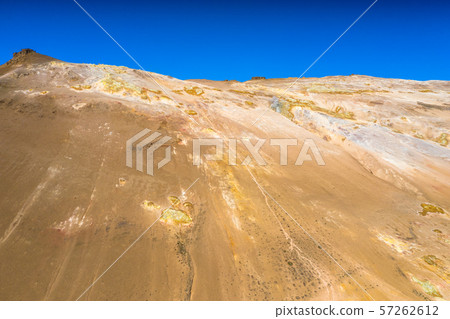 Iceland geothermal zone Namafjall - area in field Iceland geothermal zone Namafjall - area in field 57262612