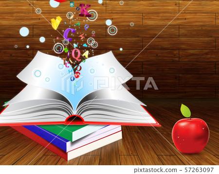 Books and apple Books and apple 57263097