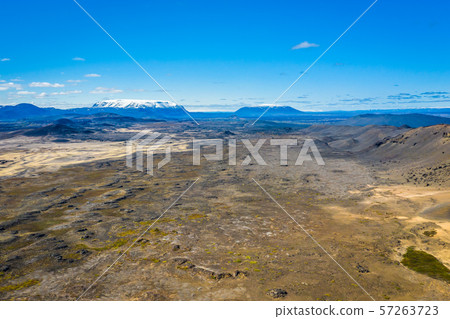 Iceland geothermal zone Namafjall - area in field Iceland geothermal zone Namafjall - area in field 57263723