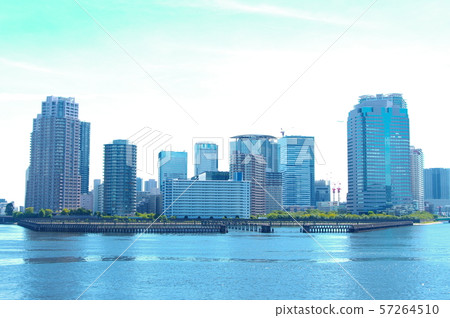 A view of the high-rise buildings seen from Aioi Bridge 57264510