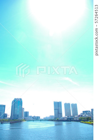 A view of the high-rise buildings seen from Aioi Bridge 57264513
