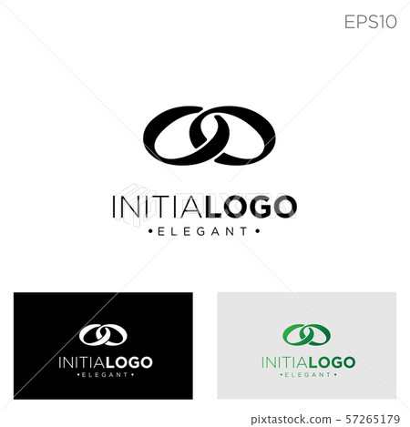 monogram initial o, oo, o logo template black 57265179