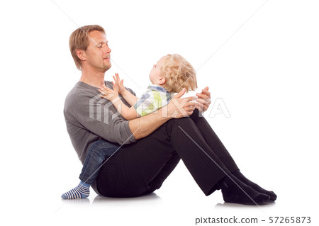 father with his baby son play together 57265873