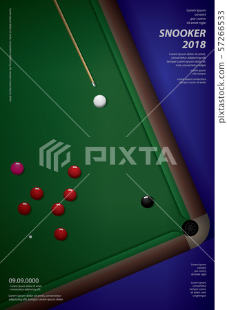 Snooker Championship Poster Design Template Vector Illustration 57266533