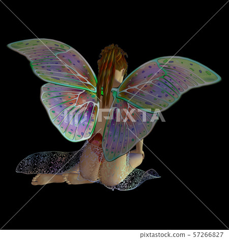 Flower fairy sitting Flower fairy sitting 57266827
