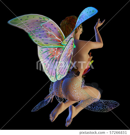 Flower fairy sitting Flower fairy sitting 57266831