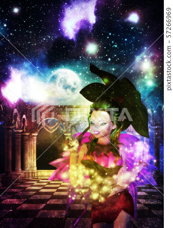 Ancient hall and starry fairy Ancient hall and starry fairy 57266969
