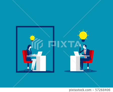 Business team and ideas thinking. Concept business Business team and ideas thinking. Concept business 57268406
