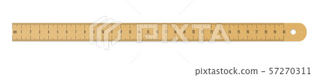 Engineer or architect wooden drafting ruler with a Engineer or architect wooden drafting ruler with a 57270311