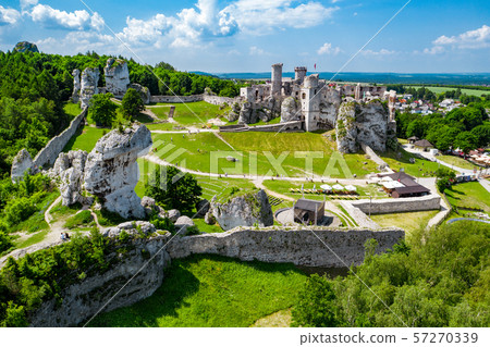 medieval castle ruins located in Ogrodzieniec, Poland 57270339