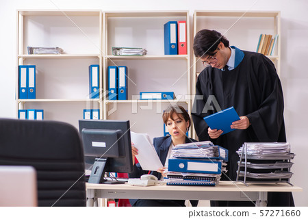 Two lawyers working in the office 57271660