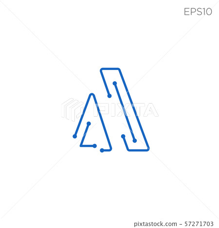 monogram initial a, a logo template black color monogram initial a, a logo template black color 57271703