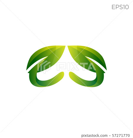 leaf nature initial e logo icon vector element - Stock Illustration ...