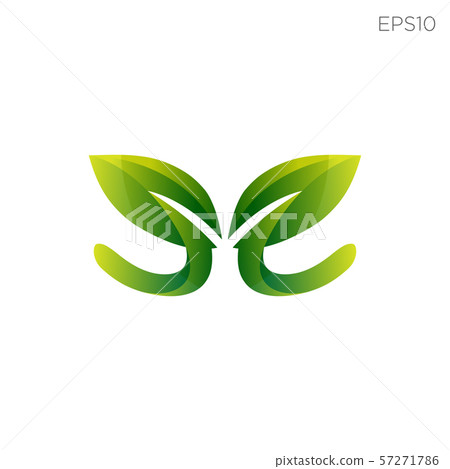 leaf nature initial e logo icon vector element - Stock Illustration ...