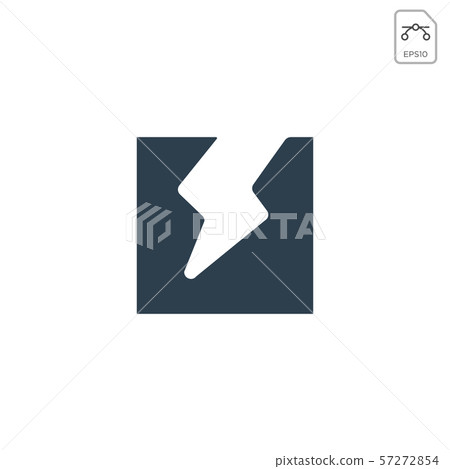 thunder flash logo icon abstract design vector - Stock Illustration ...