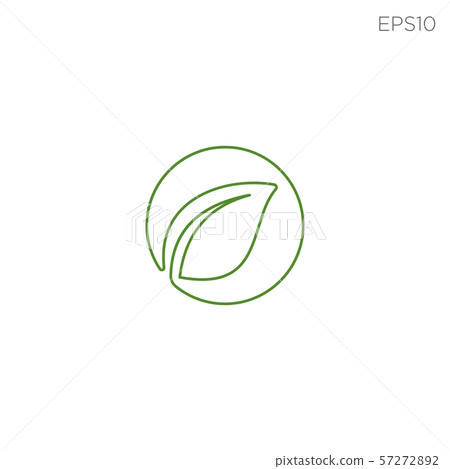leaf nature eco logo template vector illustration - Stock Illustration ...