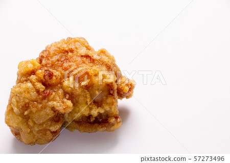 Fried chicken. (White background, 1 piece) 57273496