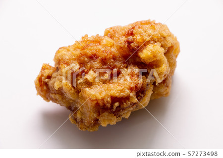 Fried chicken. (White background, 1 piece) 57273498