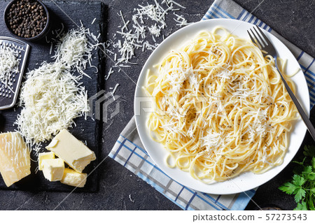 pasta with grated pecorino cheese and pepper pasta with grated pecorino cheese and pepper 57273543