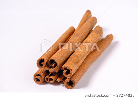 Cinnamon stick on white background Cinnamon stick on white background 57274825