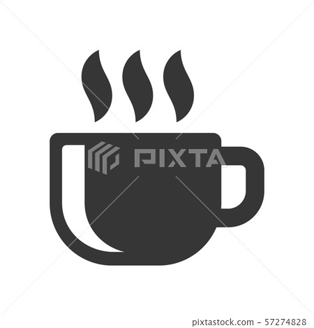 Coffee Cup Icon on White Background. Vector Coffee Cup Icon on White Background. Vector 57274828