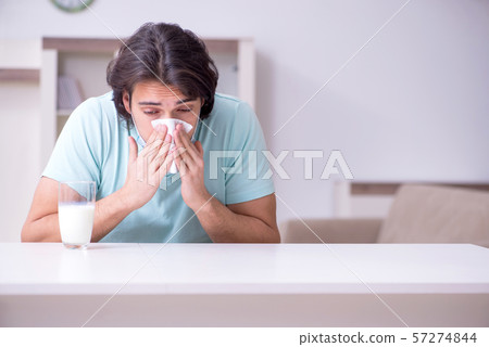 Young man suffering from allergy 57274844