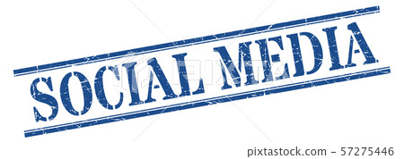social media stamp. social media square grunge 57275446