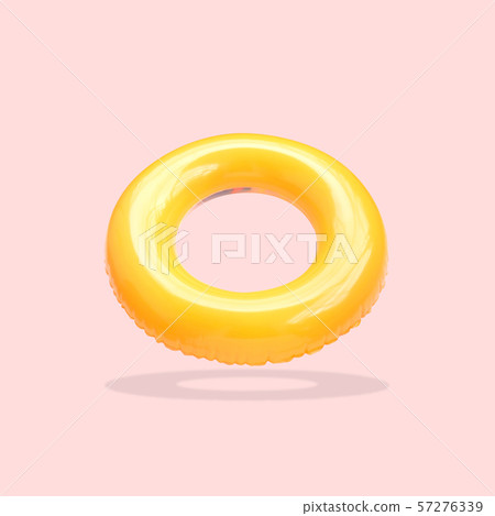 Yellow color swim rings isolated 57276339