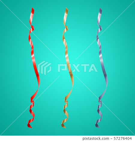 Group of colorful ribbons isolated 57276404