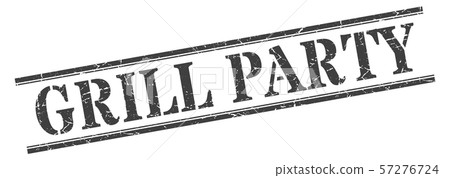 grill party stamp. grill party square grunge sign. 57276724