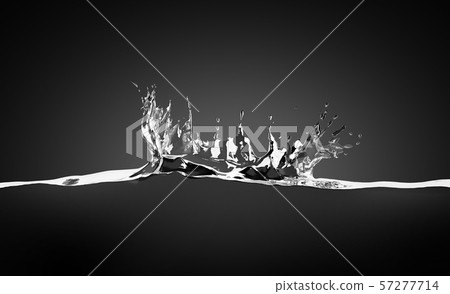 Blank water splash in motion mock up, on black background Blank water splash in motion mock up, on black background 57277714