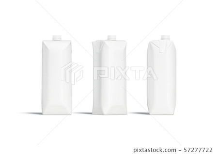 Blank white prisma juice pack with lid mockup set, sides 57277722
