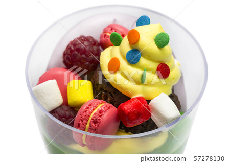 Mini canapes for refreshments at banquets receptions catering on a white background. Mini canapes for refreshments at banquets receptions catering on a white background. 57278130