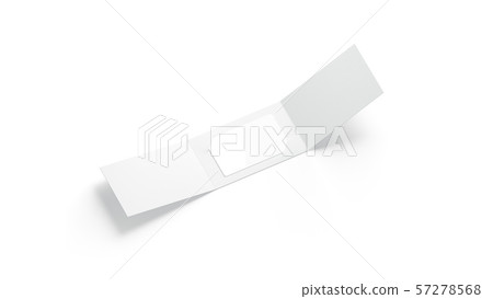 Blank white plastic card mockup inside opened paper booklet holder Blank white plastic card mockup inside opened paper booklet holder 57278568