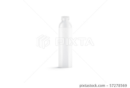 Blank white water bottle mockup, isolated, front 57278569