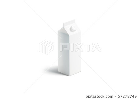 Blank white rex juice or milk pack with lid mockup 57278749