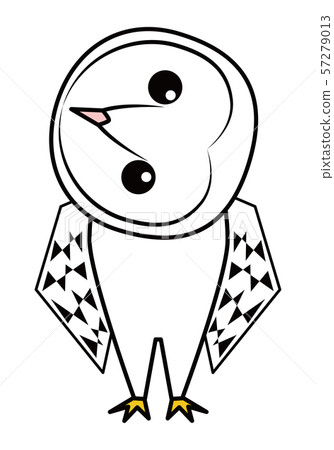 Owl fashionable barn owl vector illustration 57279013