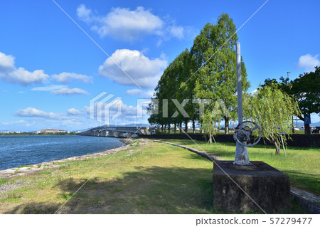 Lake Otsu Nagisa Park and Omi Bridge Lake Otsu Nagisa Park and Omi Bridge 57279477