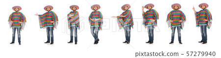 Funny mexican isolated on white 57279940